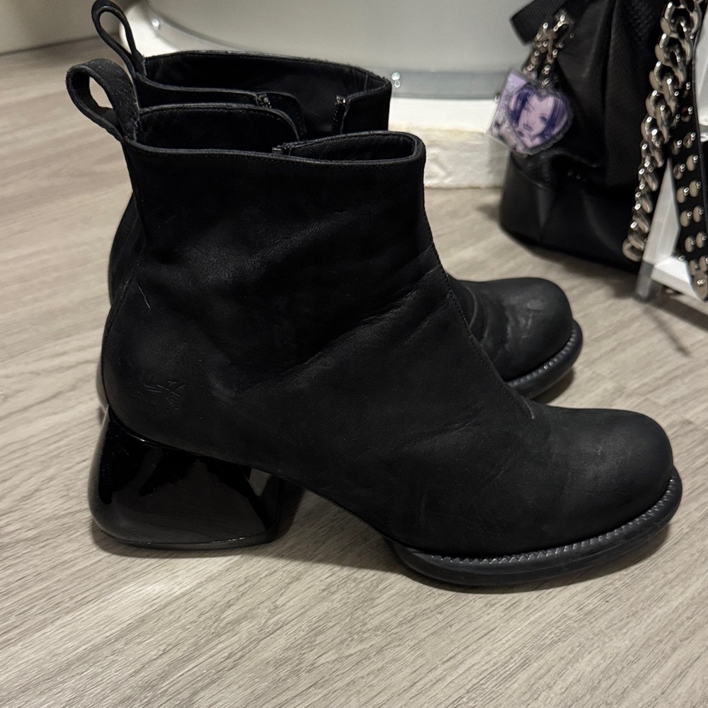 Fluevog Black Ankle Boots